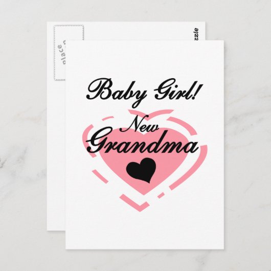 Neue Grandma Baby Girl Tshirts und Geschenke Postkarte (Vorne/Hinten)