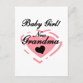 Neue Grandma Baby Girl Tshirts und Geschenke Postkarte (Vorderseite)