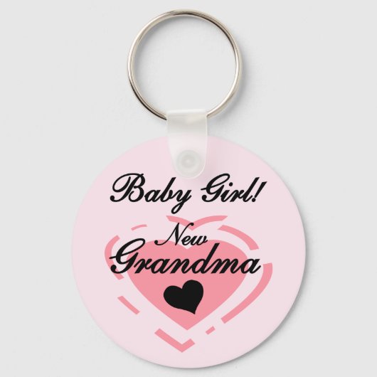 Neue Grandma Baby Girl Tshirts und Geschenke Schlüsselanhänger (Vorderseite)