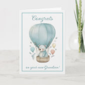 Neue Grandson-Glückwunsch begrüßen Karte (Vorderseite)
