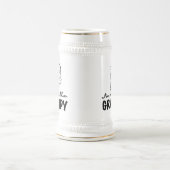 Neue graue T - Shirt und Geschenke lächeln Bierglas (Mittel)