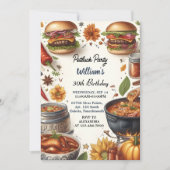 Neue Grillen Taco Koch Soup Potluck Party 30. Gebu Einladung (Vorderseite)