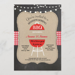 Neue GRILLEN Zuhause Sweet HouseWarming Chalk Boar Einladung