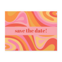 Neue Groove Retro Abstrakt Rosa und Orange