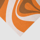 Neue Groove Retro Abstrakte Muster Orange Brown Seidenpapier (Detail)