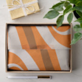 Neue Groove Retro Abstrakte Muster Orange Brown Seidenpapier (Geschenk)
