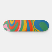 Neue Groove Retro Rainbow Abstrakt Skateboard (Horizontal)