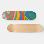 Neue Groove Retro Rainbow Abstrakt Skateboard (Horizontal)