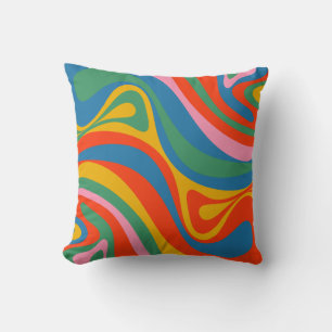Neue Groove Retro Trippy Farbige Abstrakte Muster Kissen