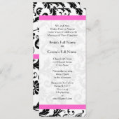 Neue Größe Damask Wirbel Hochzeitsfeier Einladung (Vorne/Hinten)