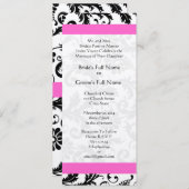 Neue Größe Damask Wirbel Hochzeitsfeier Einladung (Vorne/Hinten)