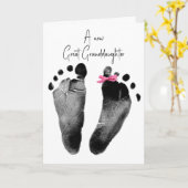 Neue Große Enkelfußspuren mit Bow Karte (Gelbe Blume)