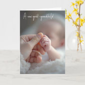 Neue große Grandchild Glückwünsche Karte (Gelbe Blume)