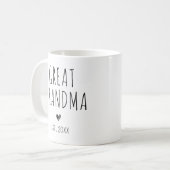 Neue große Oma Baby-Ankündigung offenbart Geschenk Kaffeetasse (Vorderseite Links)