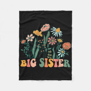 Neue große Schwester Wildblume Erster Geburtstag & Fleecedecke