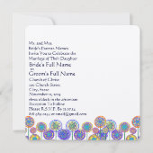 Neue Größe Square Fun Blume Hochzeit Einladung (Vorderseite)