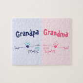 Neue Großeltern - Baby- oder Schwangerschaftsankün Puzzle (Horizontal)