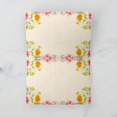 Neue Großeltern Est. 2020 Vintage Blumenkunst Karte (Innenseite)