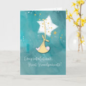 Neue Großeltern-Glückwünsche, Baby in Stars Karte (Gelbe Blume)