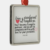 Neue Großeltern Silbernes Ornament (Rechts)