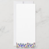 Neue Größen 4.25x9.25 Fun Blume Einladung Hochzeit (Rückseite)