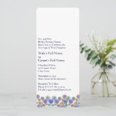 Neue Größen 4.25x9.25 Fun Blume Einladung Hochzeit (Stehend Vorderseite)