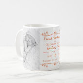 Neue Großmutter-Fotos u. Geburts-Notfall - Orange Kaffeetasse (Vorderseite Links)