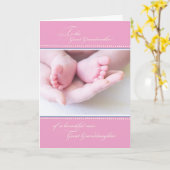 Neue Großmutter Geburt der Großtochter Karte (Gelbe Blume)