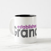 Neue Großmutter stellte 2012 her Zweifarbige Tasse (Vorderseite Links)