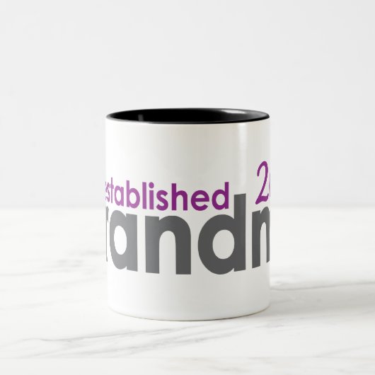 Neue Großmutter stellte 2012 her Zweifarbige Tasse (Mittel)