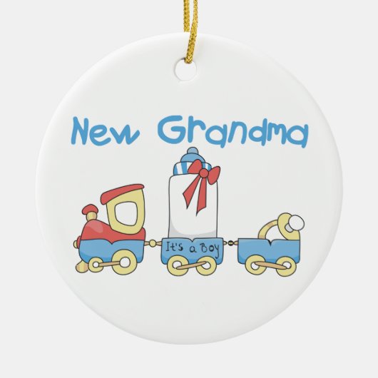 Neue Großmutter-Zug Geschenke Keramik Ornament (Vorne)