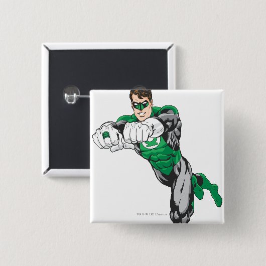 Neue grüne Lantern 1 Button (Vorne & Hinten)