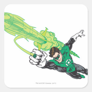 Neue grüne Lantern 5 Quadratischer Aufkleber