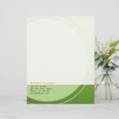 Neue grüne Metallische Geometrie, Text und Farbe Briefkopf (Stehend Vorderseite)