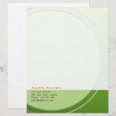 Neue grüne Metallische Geometrie, Text und Farbe Briefkopf (Vorne/Hinten)