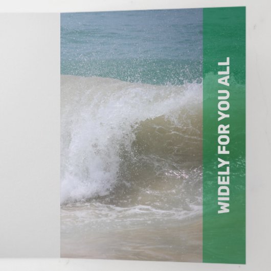 Neue grüne moderne Transparenz Dreifach Gefaltete Karte (Innen Letzte Seite)