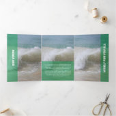 Neue grüne moderne Transparenz Dreifach Gefaltete Karte (Innenseite)