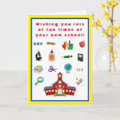 Neue Grußkarte für die Schule Karte (Gelbe Blume)