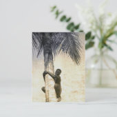 Neue Guinea Bergketten Kokospalmen Postkarte (Stehend Vorderseite)