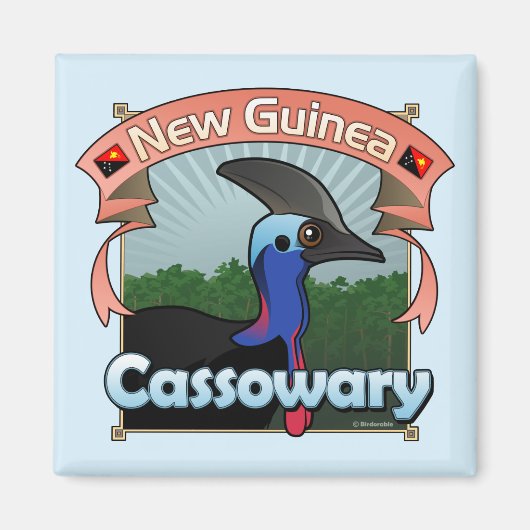 Neue Guinea Cassowary Magnet (Vorne)