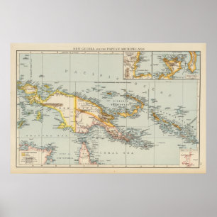 Neue Guinea, Papuanischer Archipel Poster