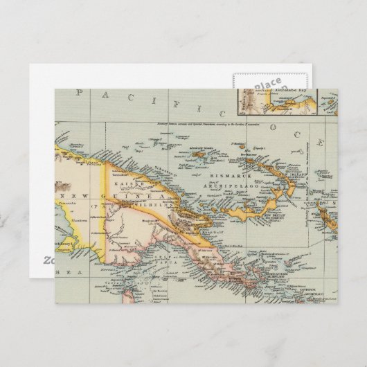 Neue Guinea, Papuanischer Archipel Postkarte (Vorne/Hinten)