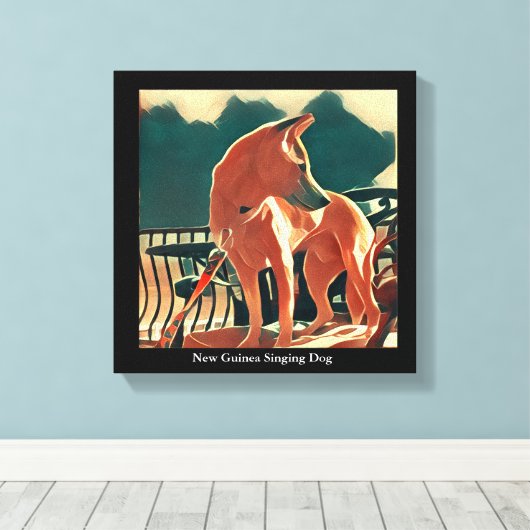 Neue Guinea Singing Hund Leinwand Art (Insitu (Holzboden))