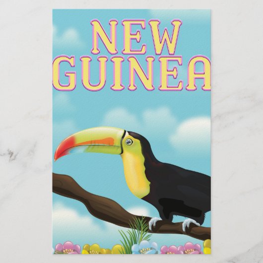Neue Guinea Toucan Reiseplakat Briefpapier (Vorderseite)