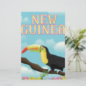 Neue Guinea Toucan Reiseplakat Briefpapier (Stehend Vorderseite)