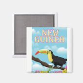 Neue Guinea Toucan Reiseplakat Magnet (Vorderseite/Rückseite)