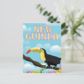 Neue Guinea Toucan Reiseplakat Postkarte (Stehend Vorderseite)