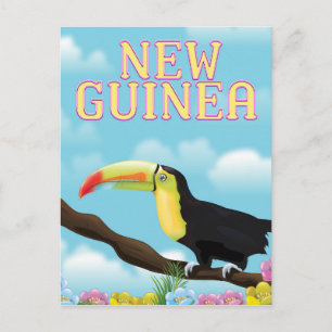 Neue Guinea Toucan Reiseplakat Postkarte