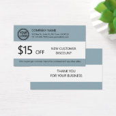 Neue Gutscheinkarte für Kunden (Schreibtisch)