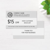 Neue Gutscheinkarte für Kunden (Schreibtisch)